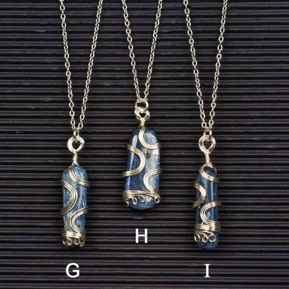 Blue Kyanite Wire Wrapped Pendants - Choose the Pendant you want - Picture 4 of 6